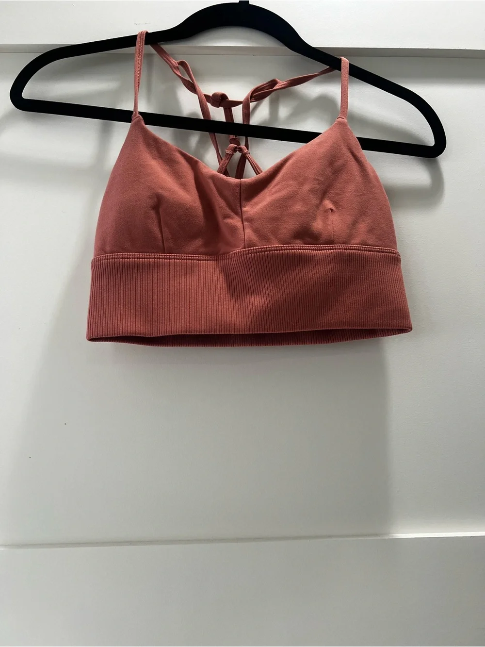 Alo Yoga AloSoft Lavish Bra and High-Waist Alosoft Lounge Legging in Terracotta